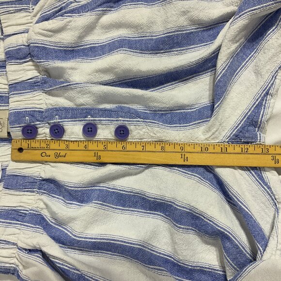 Loft Sz Med High Rise Wide Leg Capri Linen Blend Pants - Picture 8 of 9